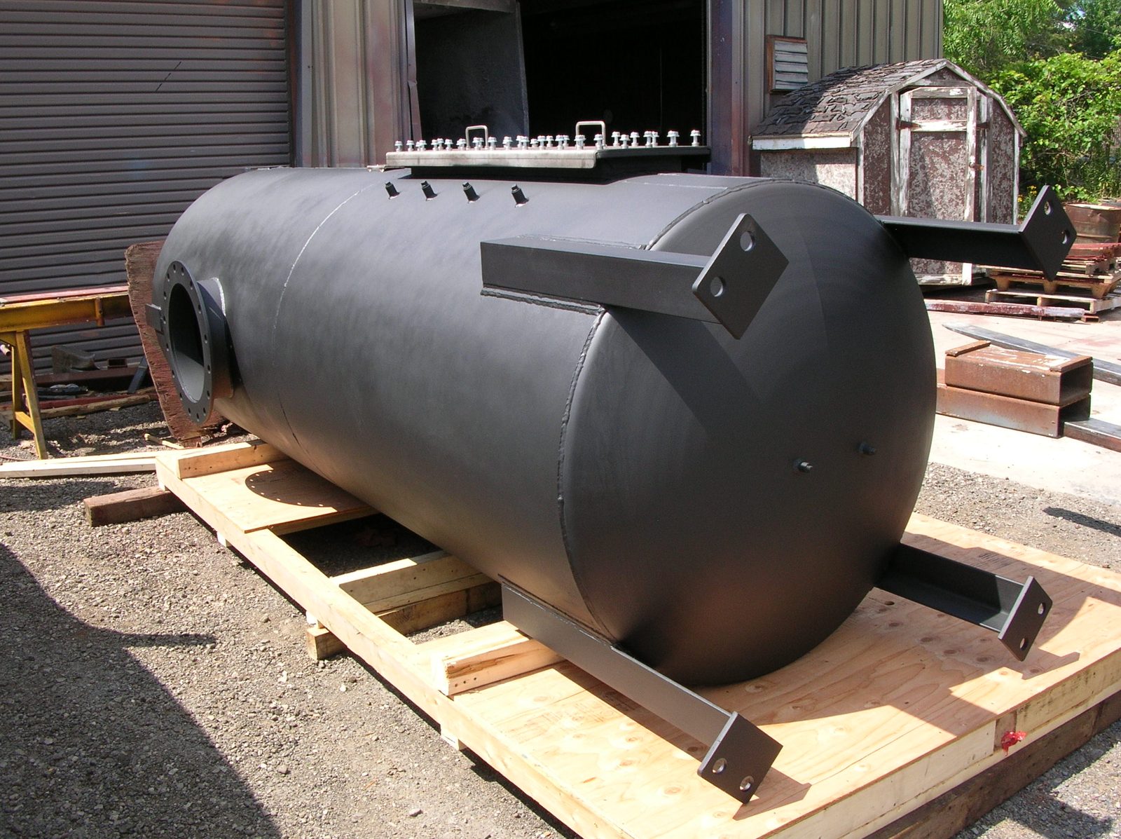 Catalytic convertor, custom fabricated by Dan's Welding & Fabricating in Burlington