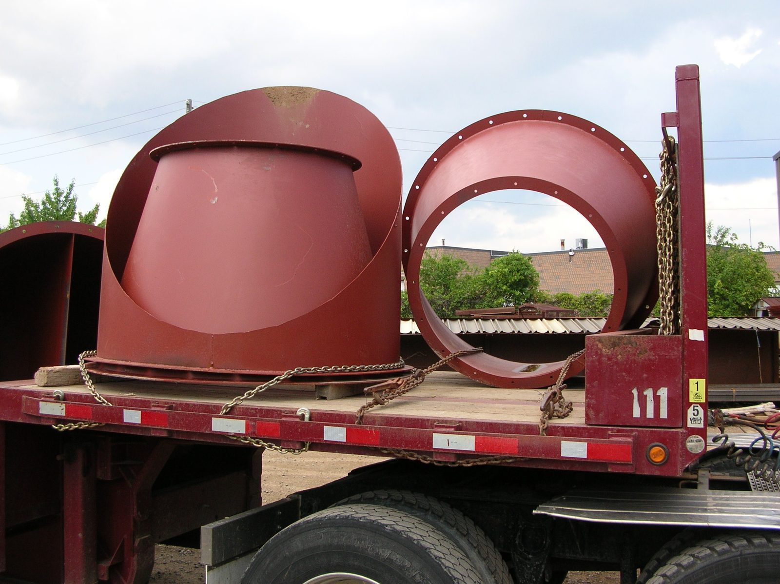 Elbow connections, custom fabricated by Dan's Welding & Fabricating in Burlington