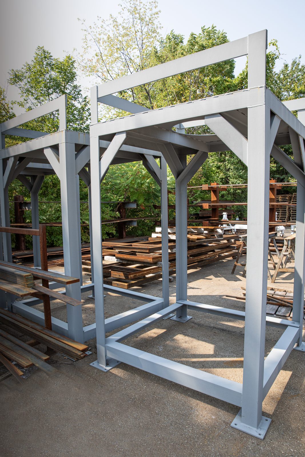 Manufacturing platforms, fabricated by Dan's Welding & Fabricating in Burlington