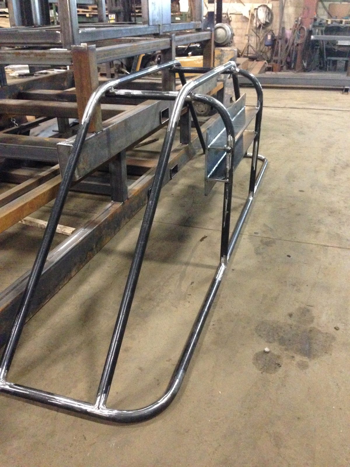 Pipe guard, custom fabricated by Dan's Welding & Fabricating in Burlington