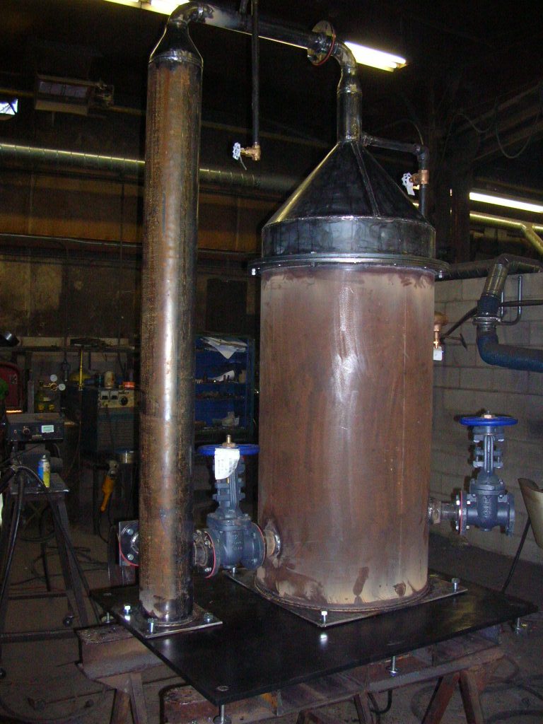 Prototype fluid filter, custom fabricated by Dan's Welding & Fabricating in Burlington