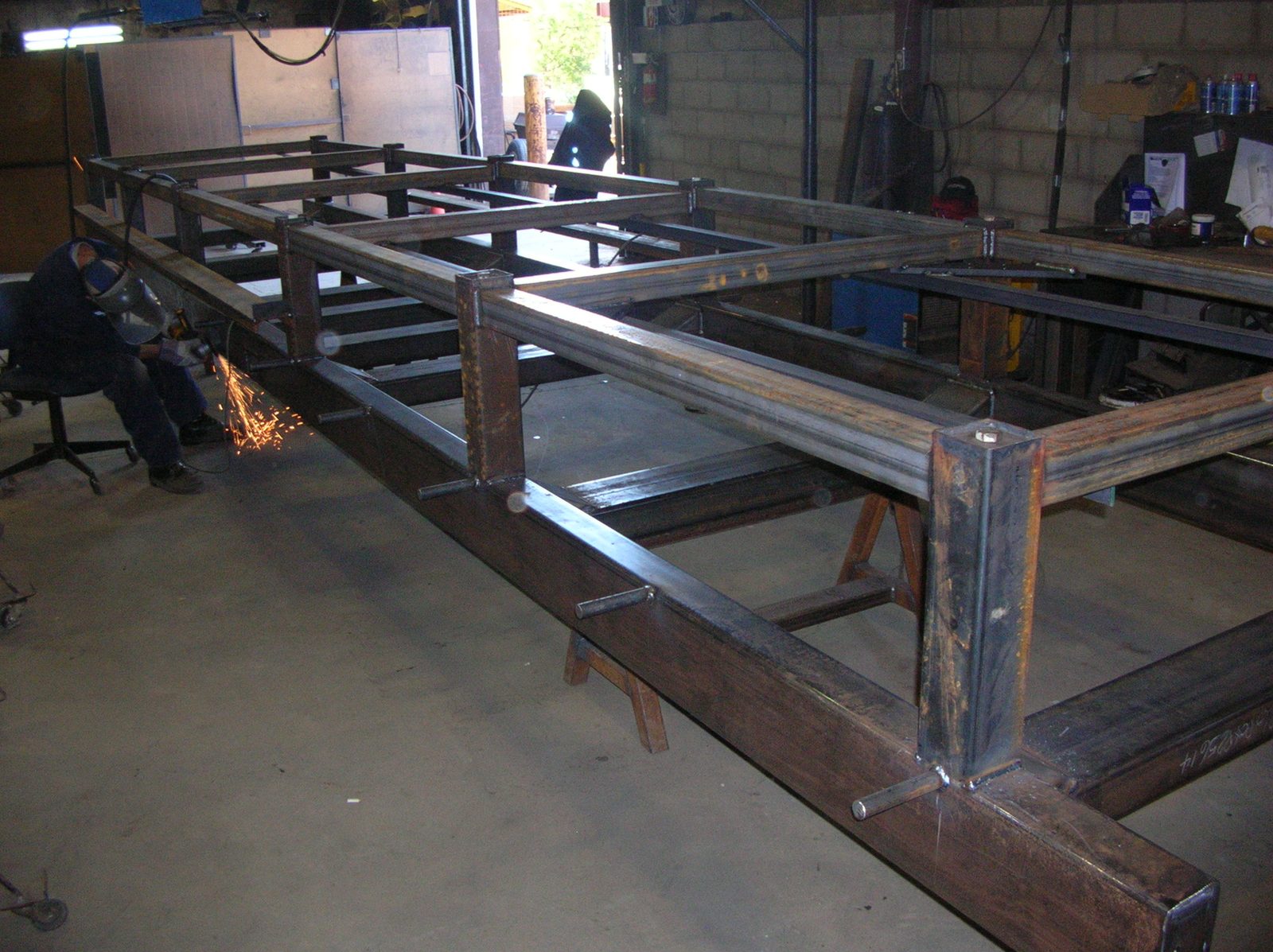 Router table base fabricated in square tubing, custom fabricated by Dan's Welding & Fabricating in Burlington