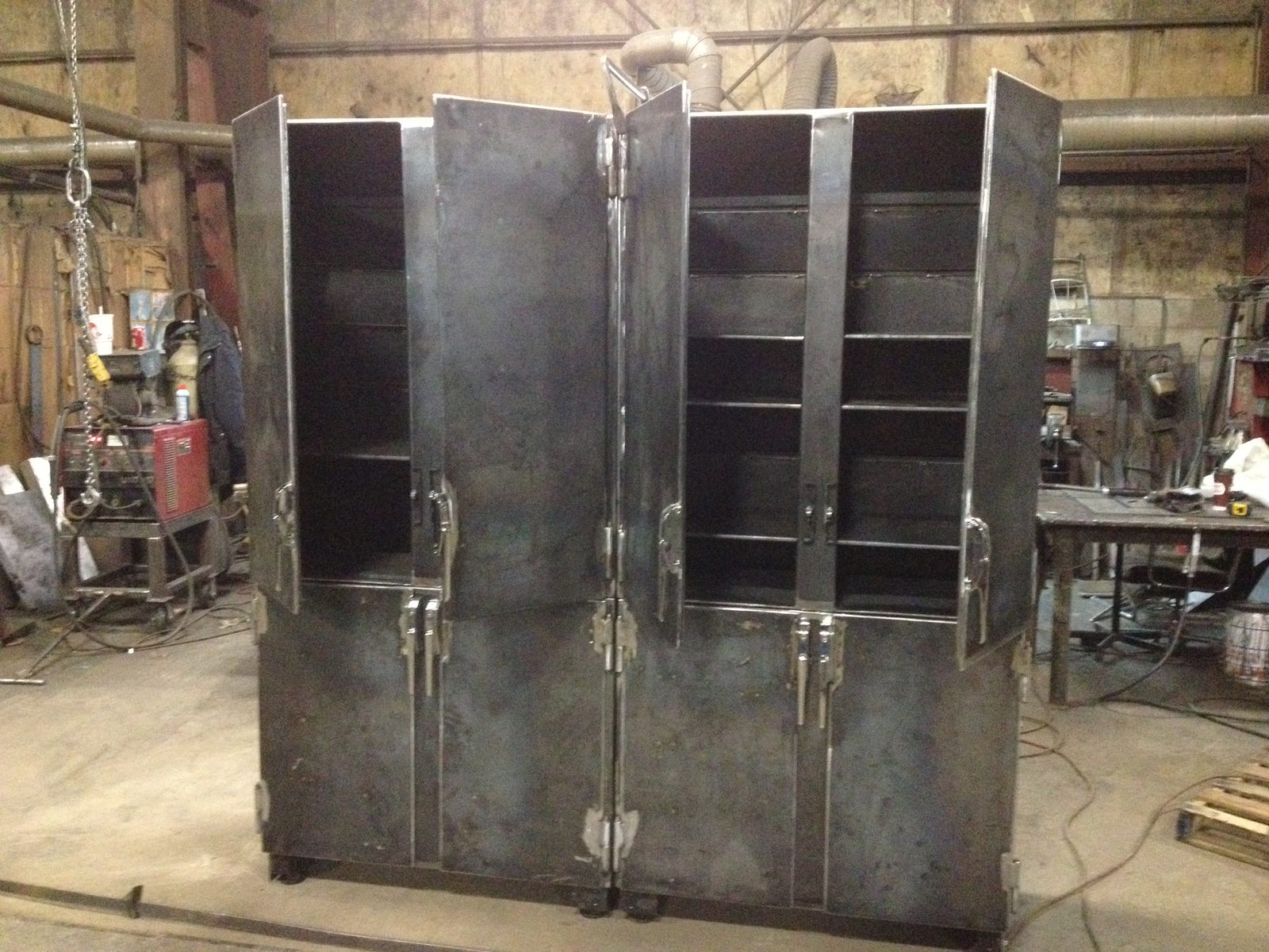 Tool cabinet, custom fabricated by Dan's Welding & Fabricating in Burlington